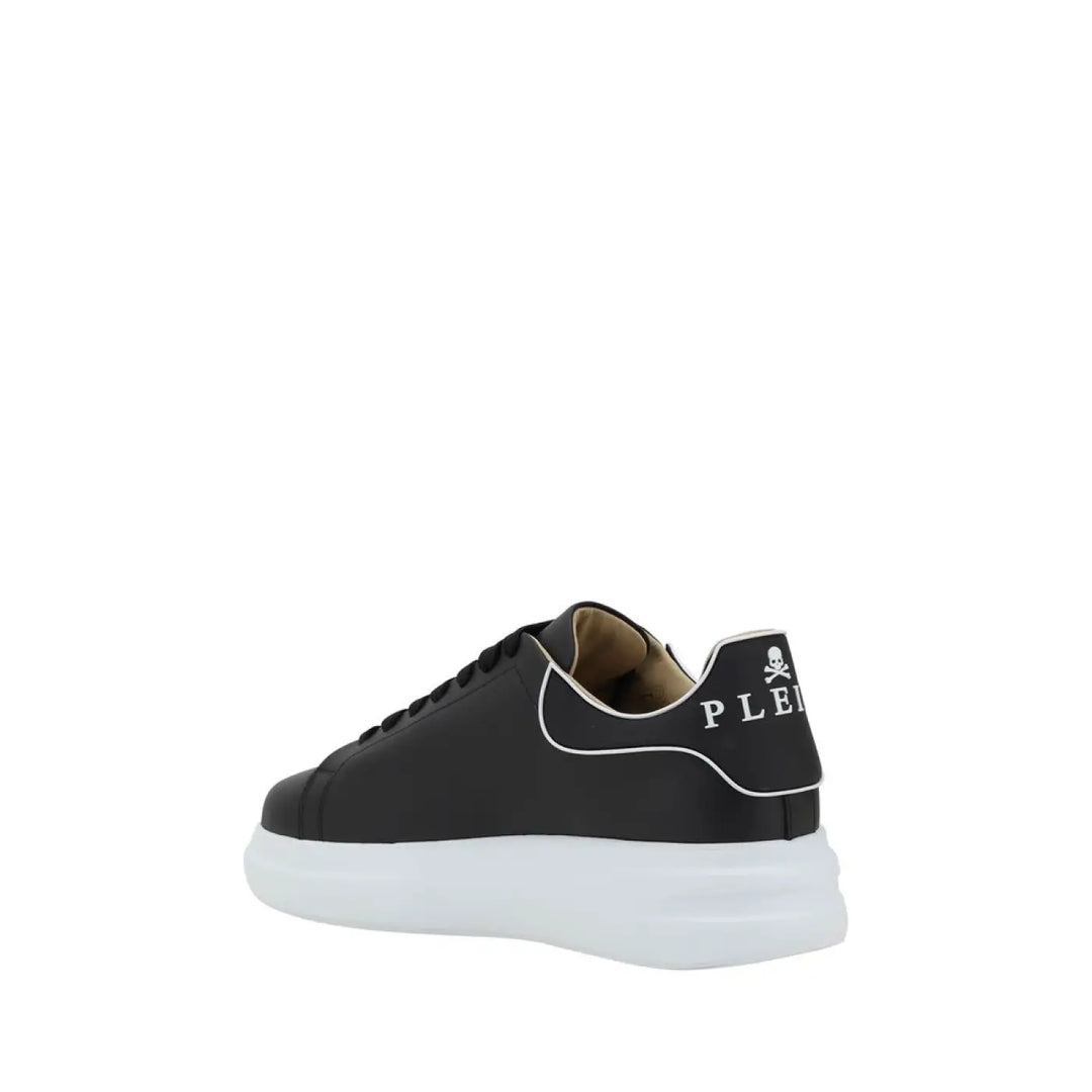 Philipp Plein Black Calf Leather Bos Taurus Low Top Sneakers