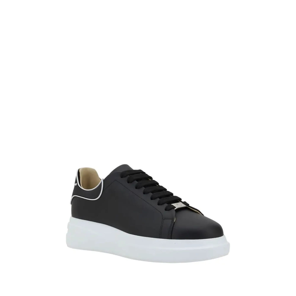 Philipp Plein Black Calf Leather Bos Taurus Low Top Sneakers