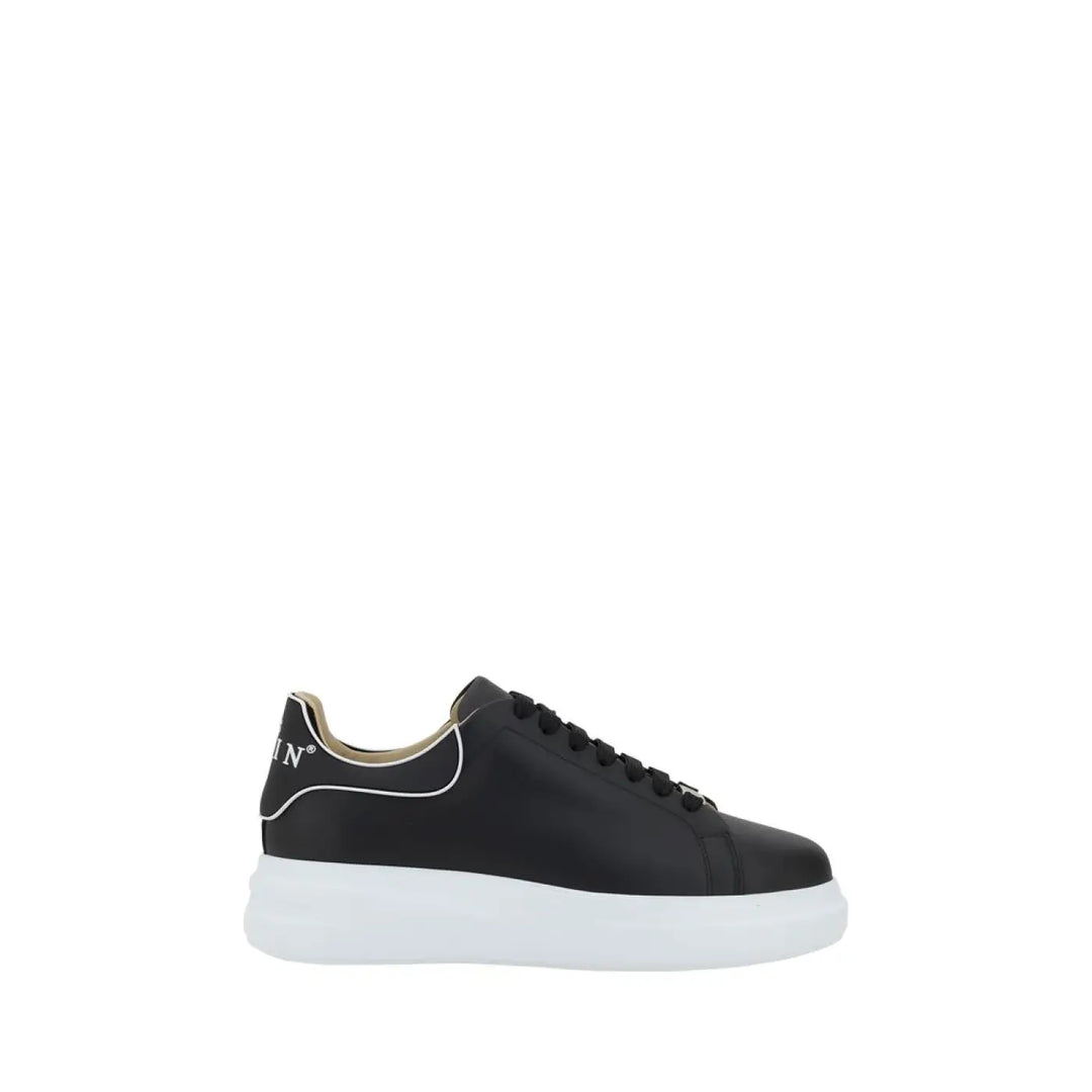 Philipp Plein Black Calf Leather Bos Taurus Low Top Sneakers