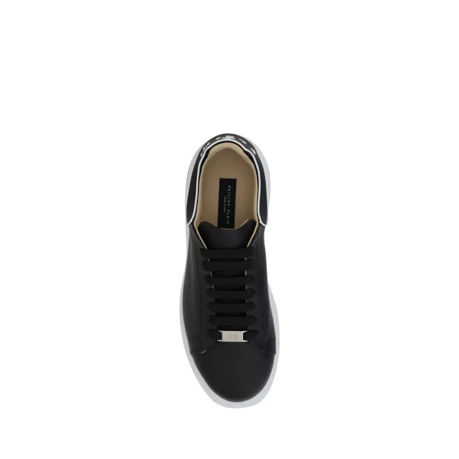 Philipp Plein Black Rubber Low Top Sneakers