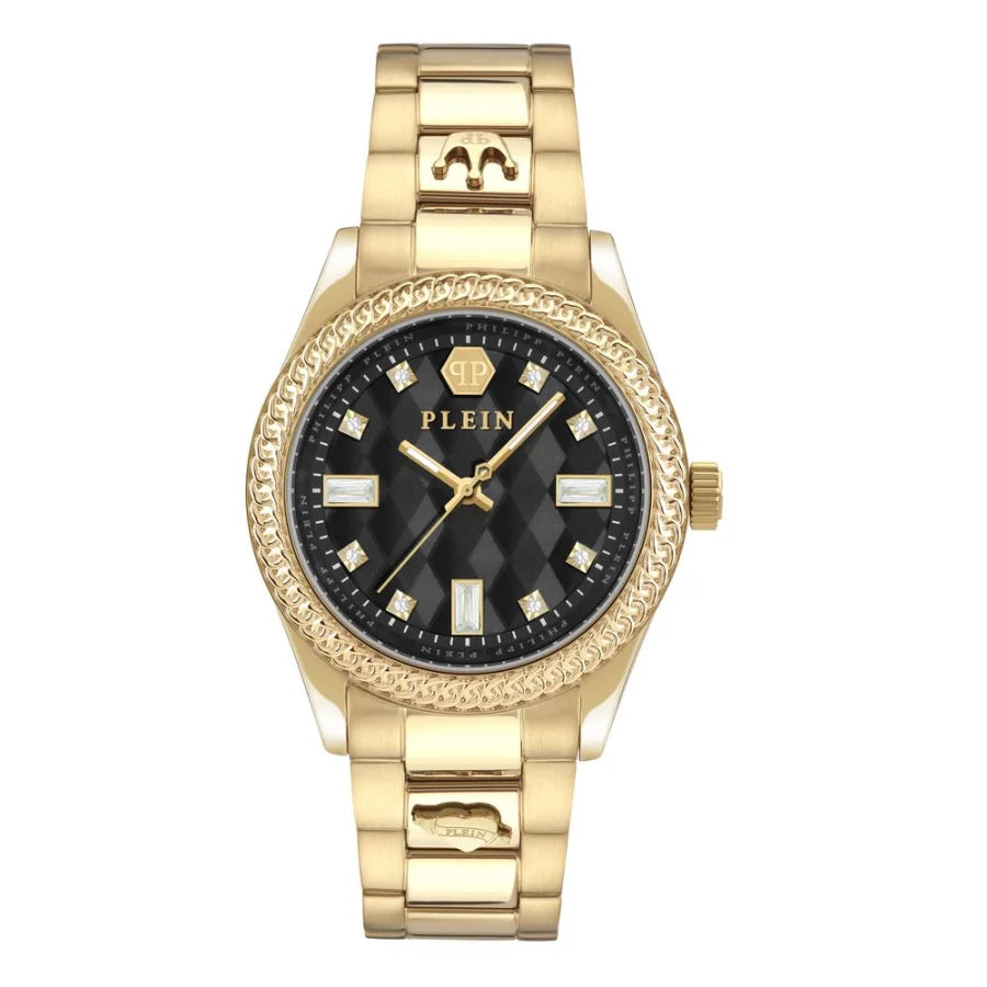 Philipp Plein Gold Stainless Steel Dress Watch