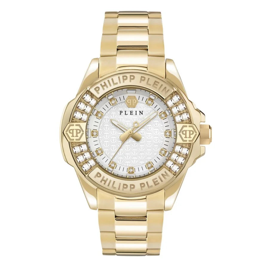 Philipp Plein Gold Stainless Steel Dress Watch