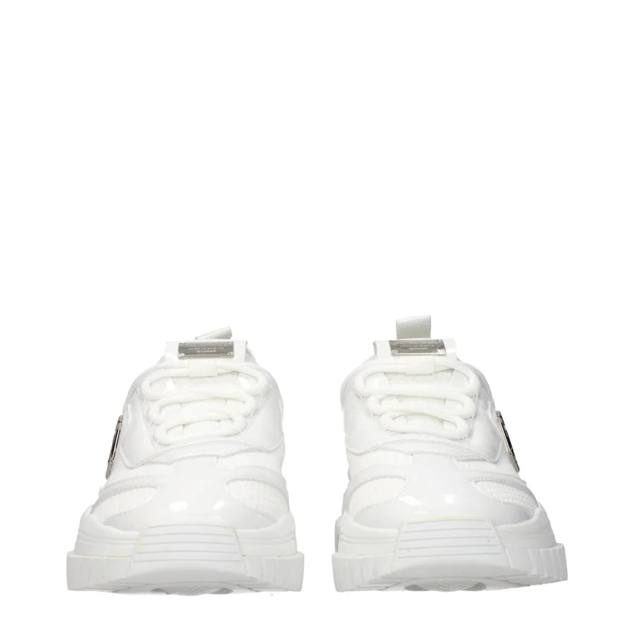 Philipp Plein White Fabric Chunky Sneakers