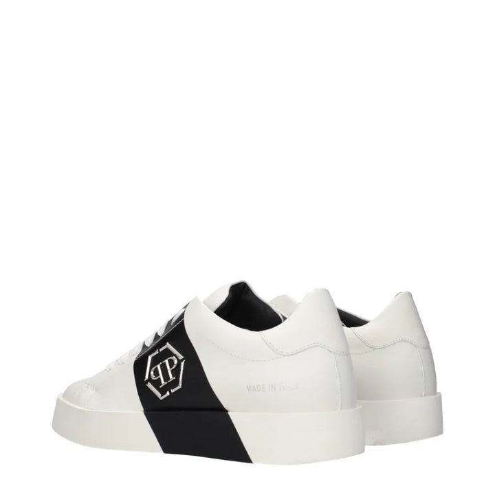 Philipp Plein White Leather Sneakers