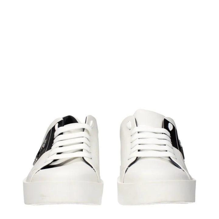 Philipp Plein White Leather Sneakers