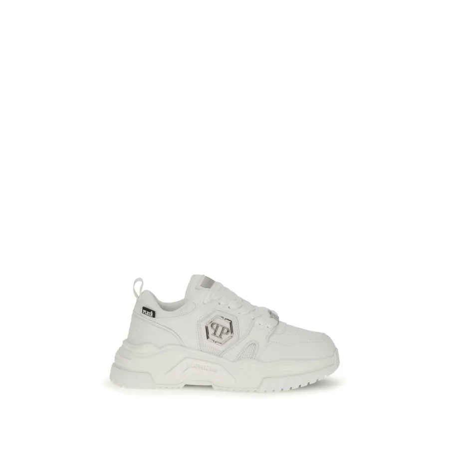 Philipp Plein White Polyester Athletic Sneakers