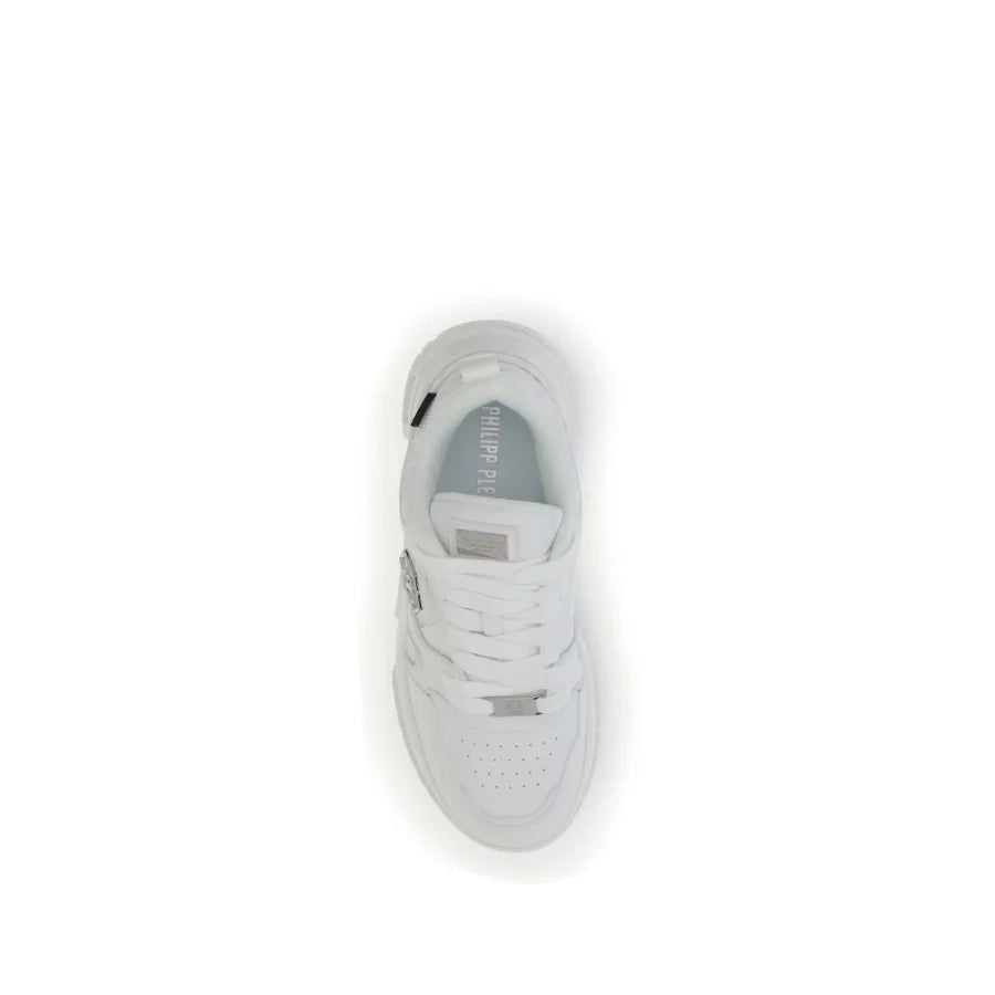 Philipp Plein White Polyester Athletic Sneakers