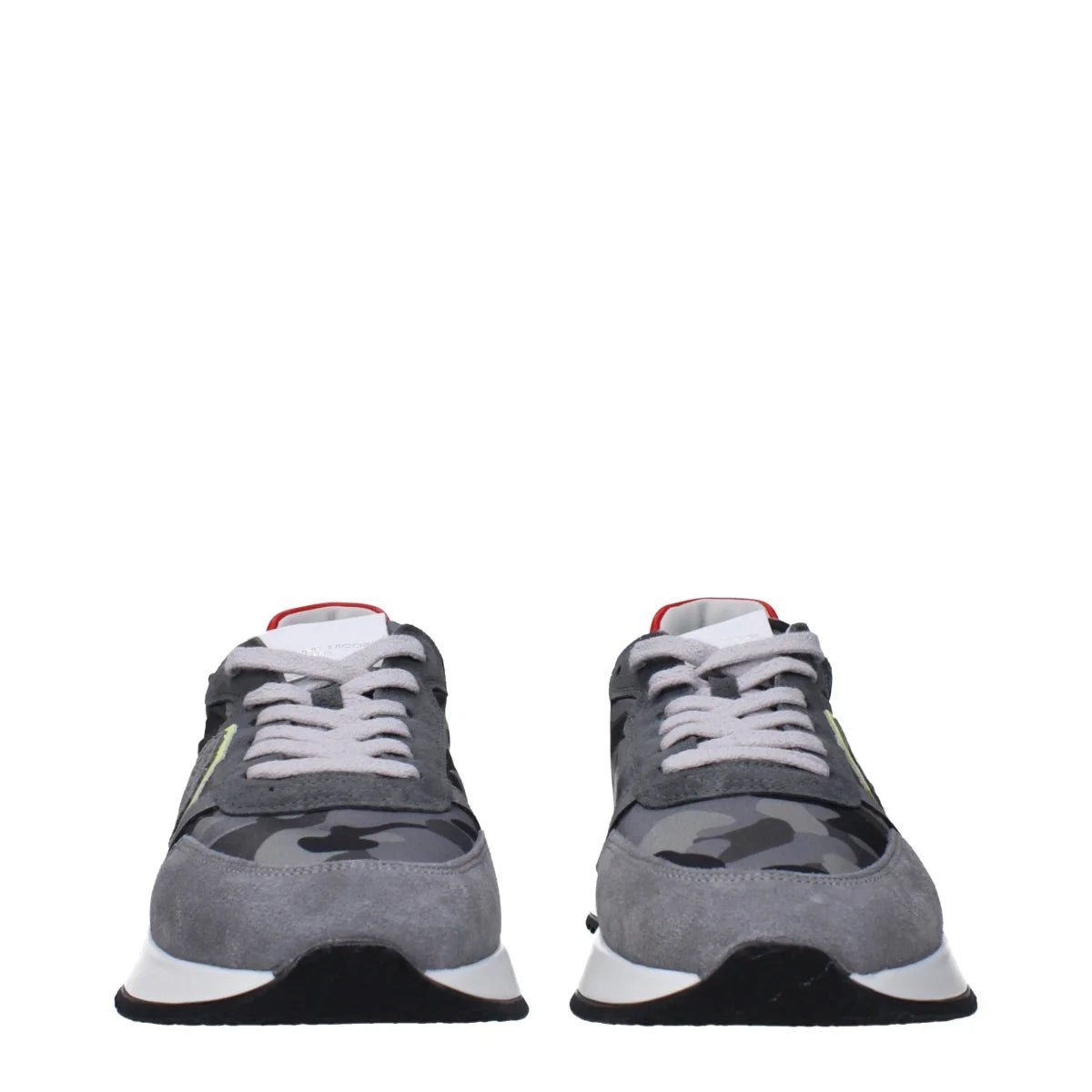 Philippe Model Gray Sneakers with Signature Logo and Stylish Side Detail