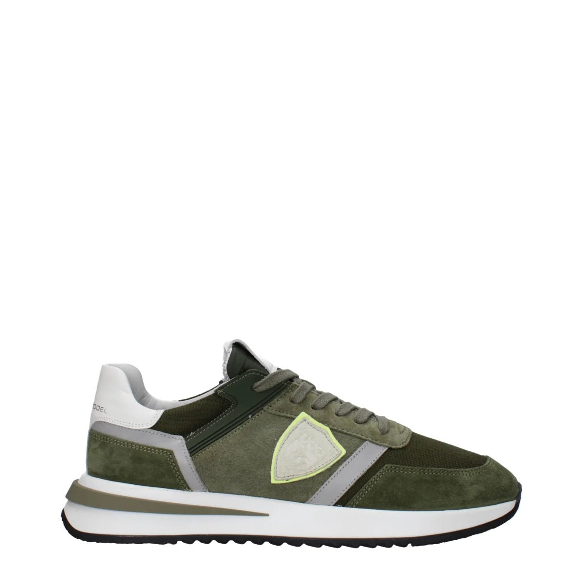 Philippe Model Green Sneakers Code F83289 Suede with Signature Details