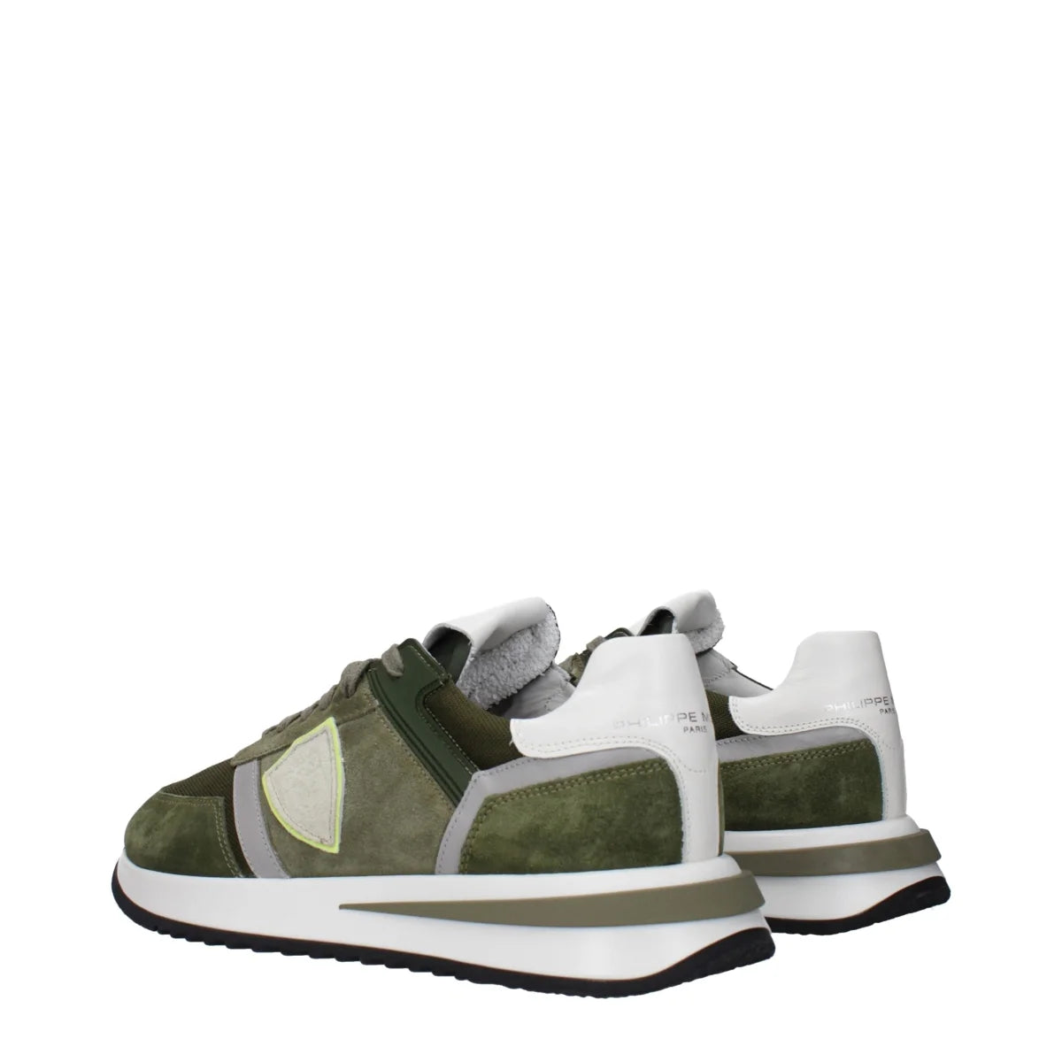 Philippe Model Green Sneakers Code F83289 Suede with Signature Details