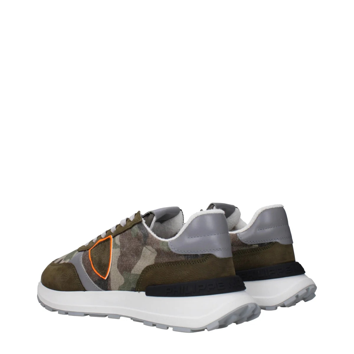 Philippe Model Green Sneakers with Logo and Side Detail