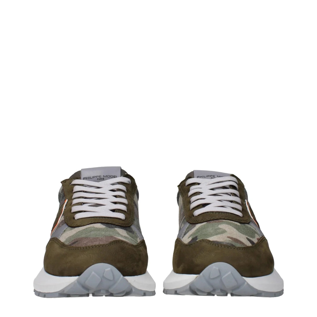 Philippe Model Green Sneakers with Logo and Side Detail