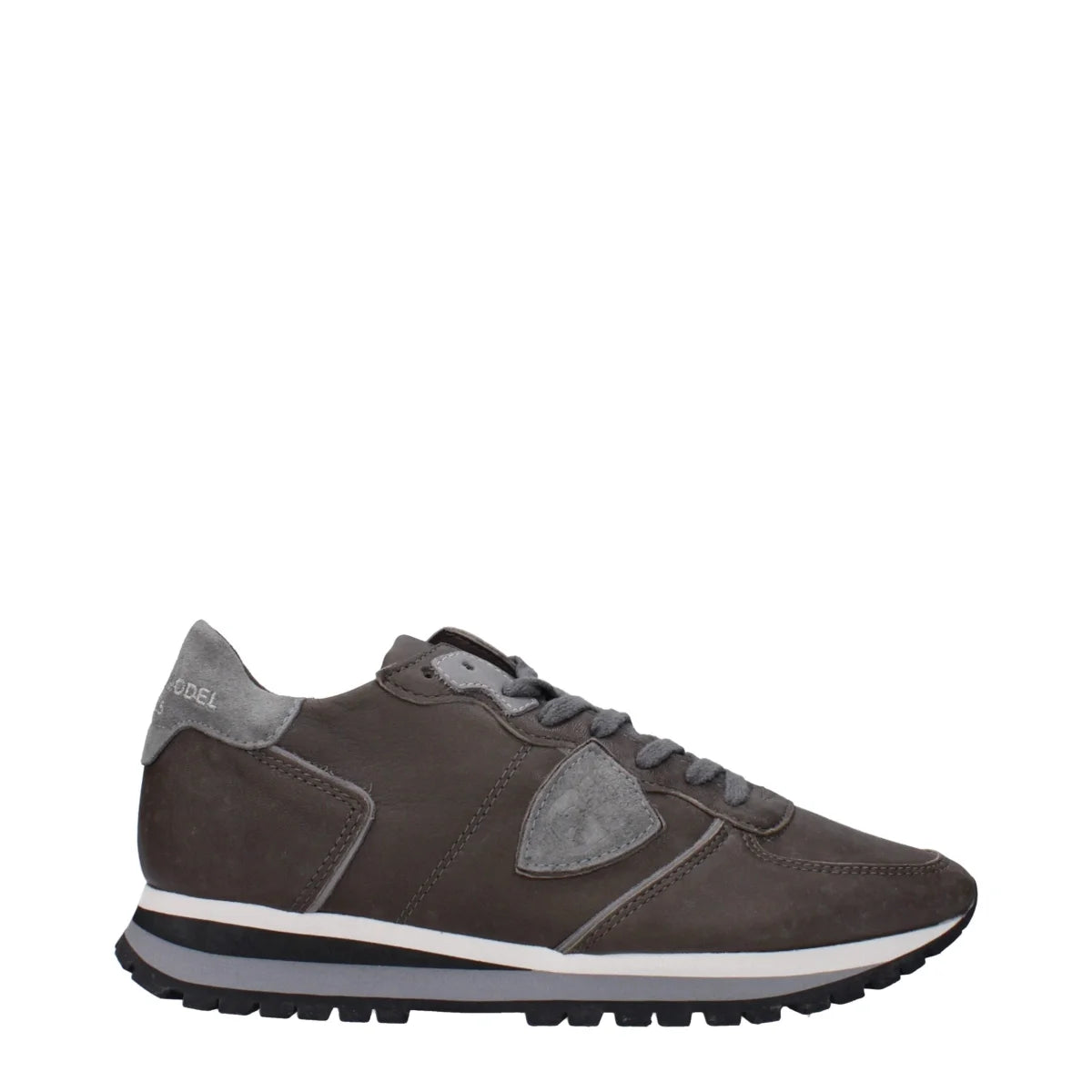 Philippe Model TZLUWWTB2R3 Gray Leather Sneakers Vintage Effect