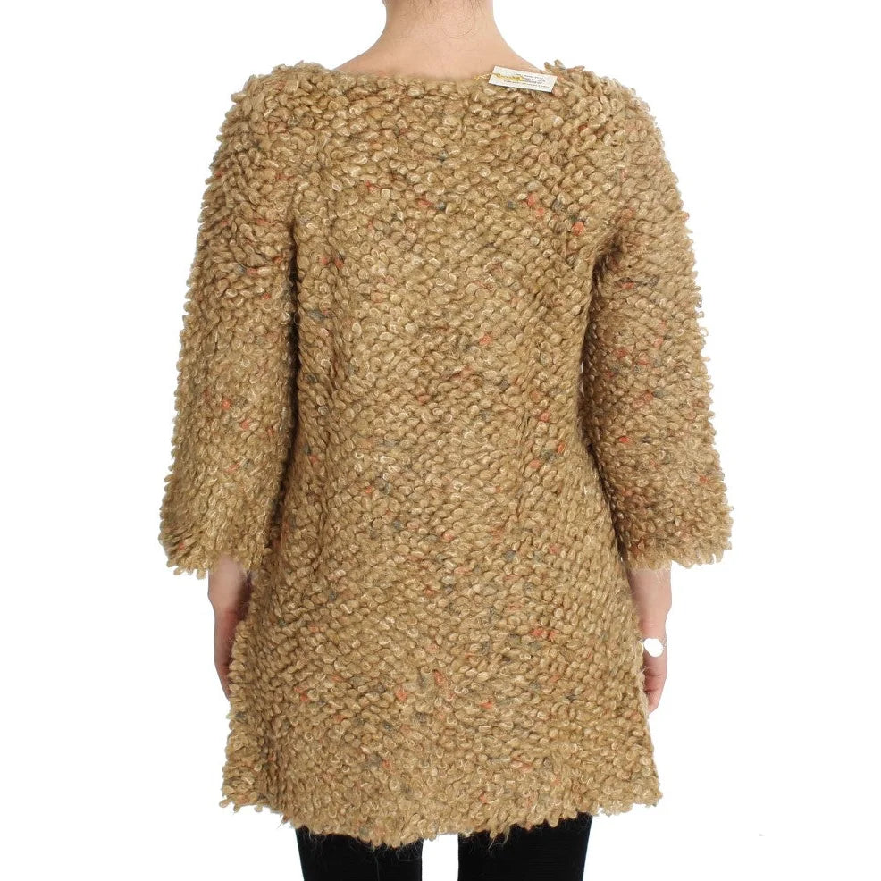 PINK MEMORIES Beige Wool Blend Cape Sweater