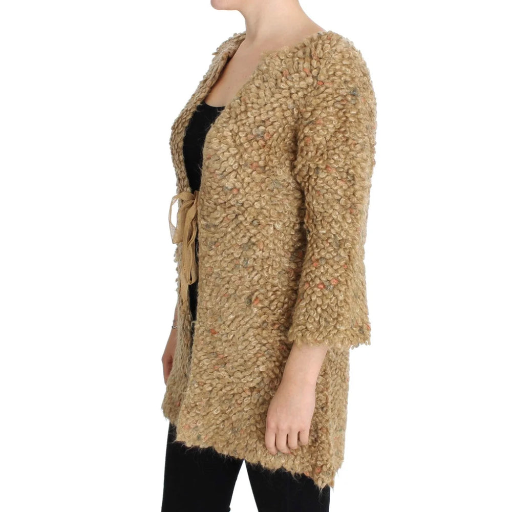 PINK MEMORIES Beige Wool Blend Cape Sweater
