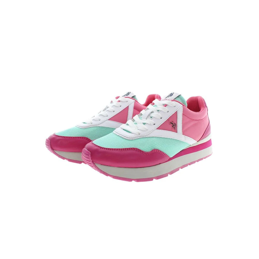 Pink Polyester Women Sneaker for the Ultimate Streetwear Game U.S. POLO ASSN.