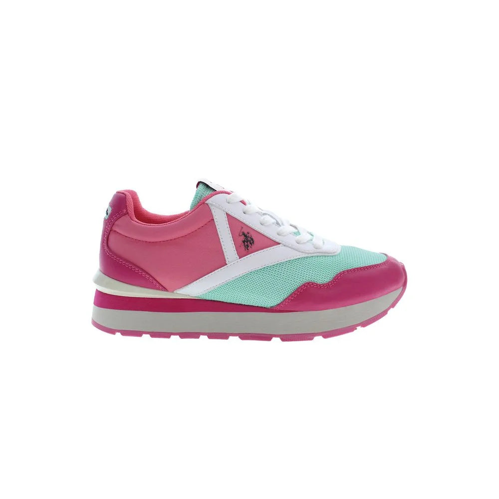Pink Polyester Women Sneaker for the Ultimate Streetwear Game U.S. POLO ASSN.