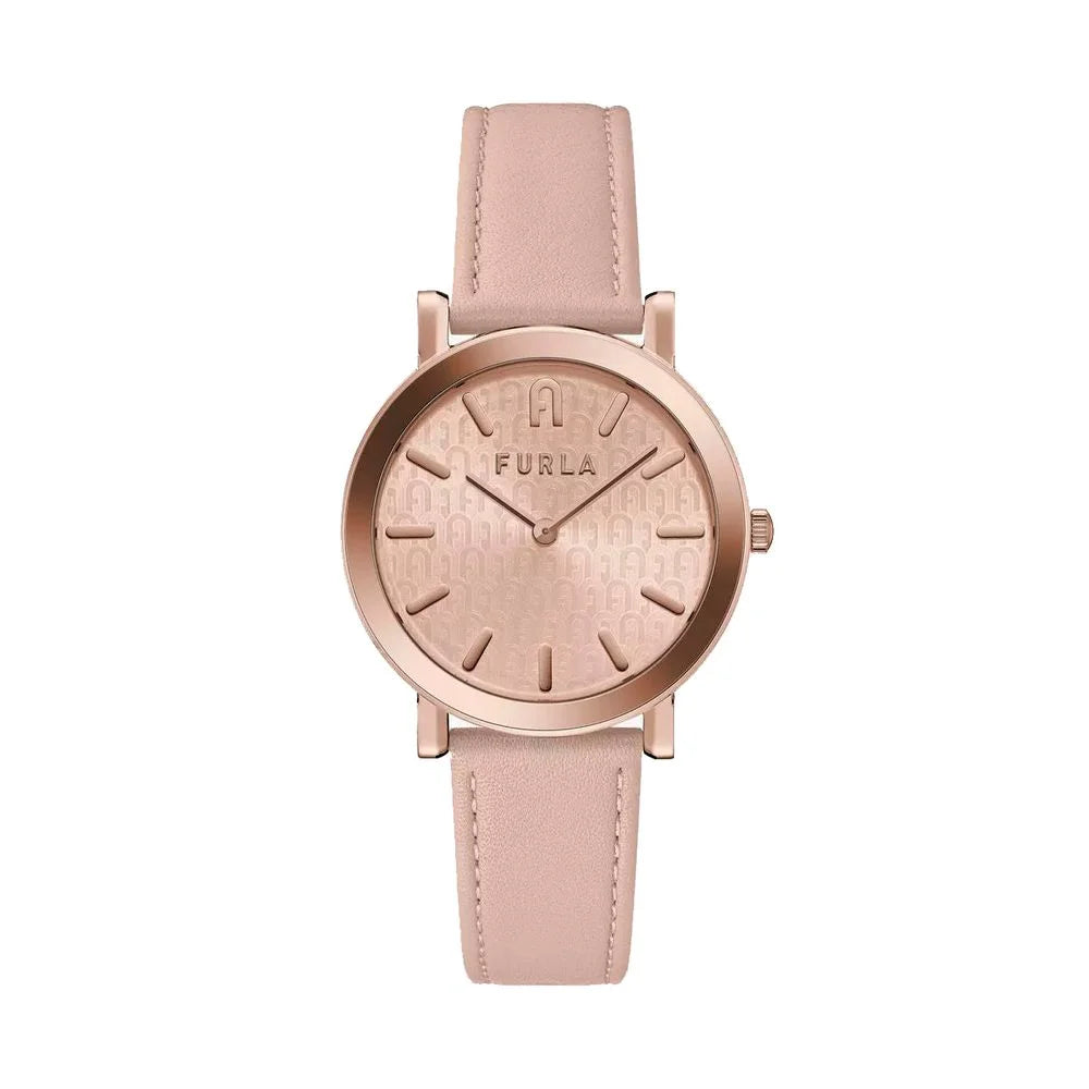 Pink Stainless Steel Quartz Watch for Fashion and Clothing Lovers Furla