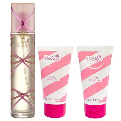 Pink Sugar Perfume Gift Set for Women with Eau De Toilette and Shower Gel Women’s Sets Aquolina
