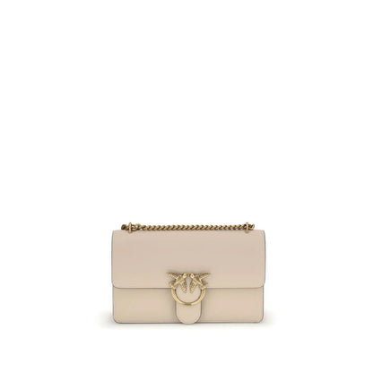 PINKO Beige Calf Leather Bos Taurus Shoulder Bag