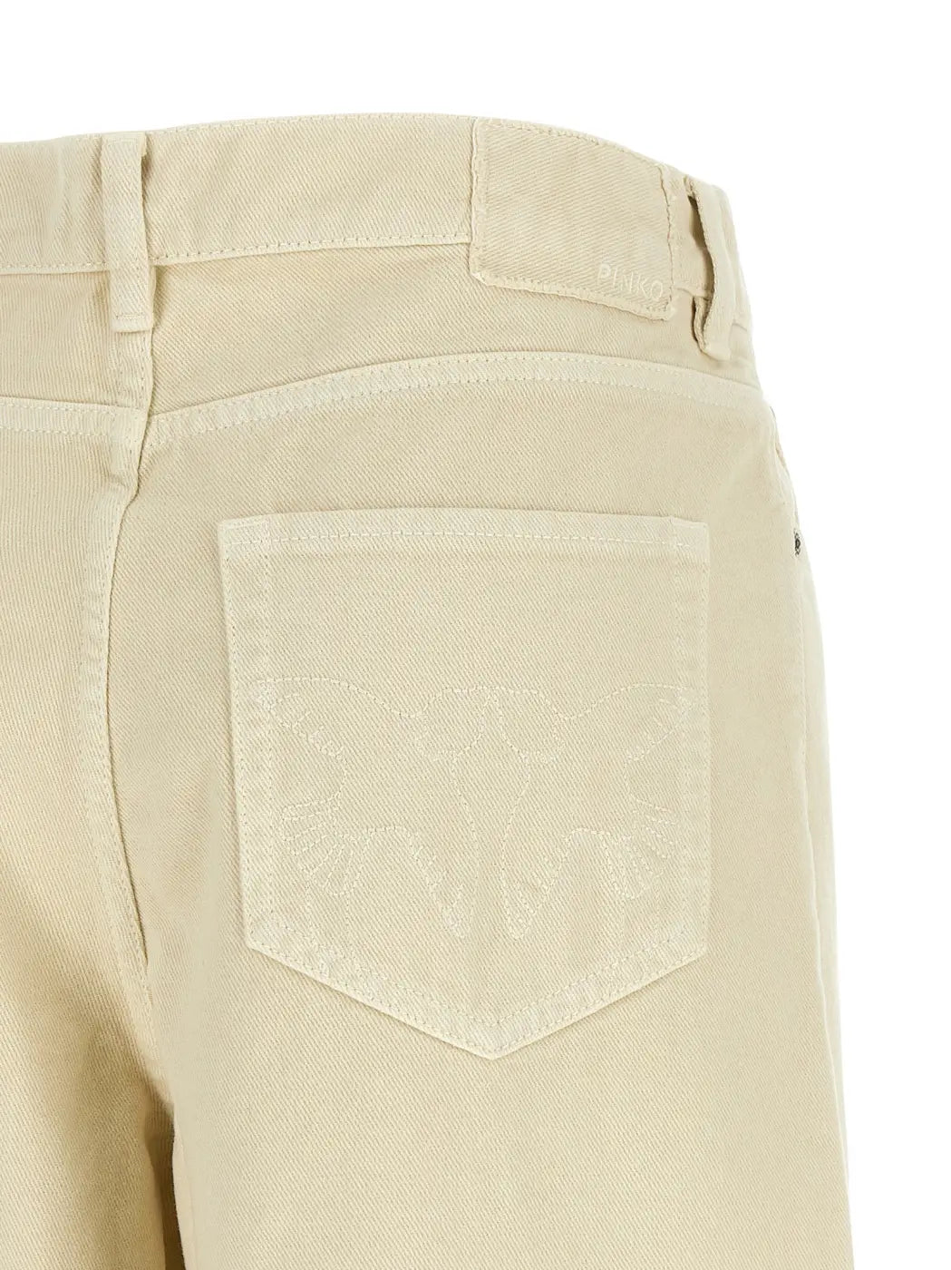Pinko Beige Cotton Jeans Denim