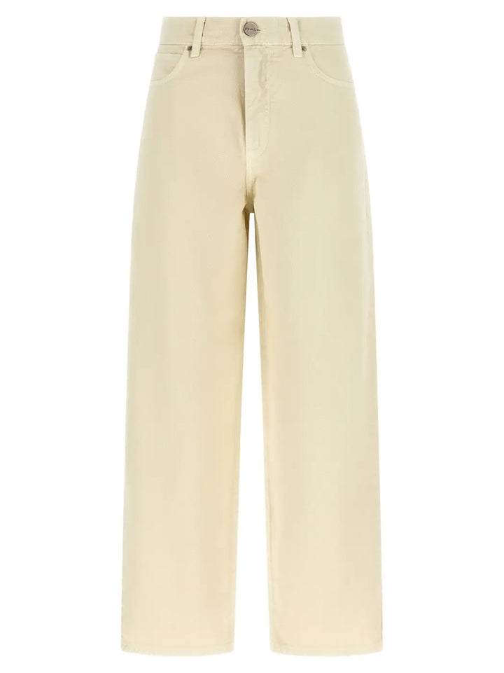 Pinko Beige Cotton Jeans Denim