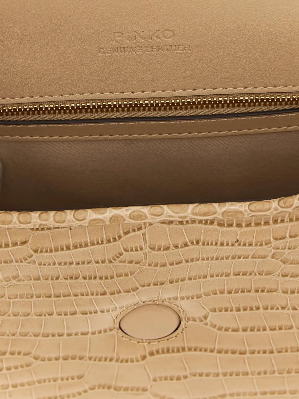 Pinko Beige Goatskin Shoulder Bag
