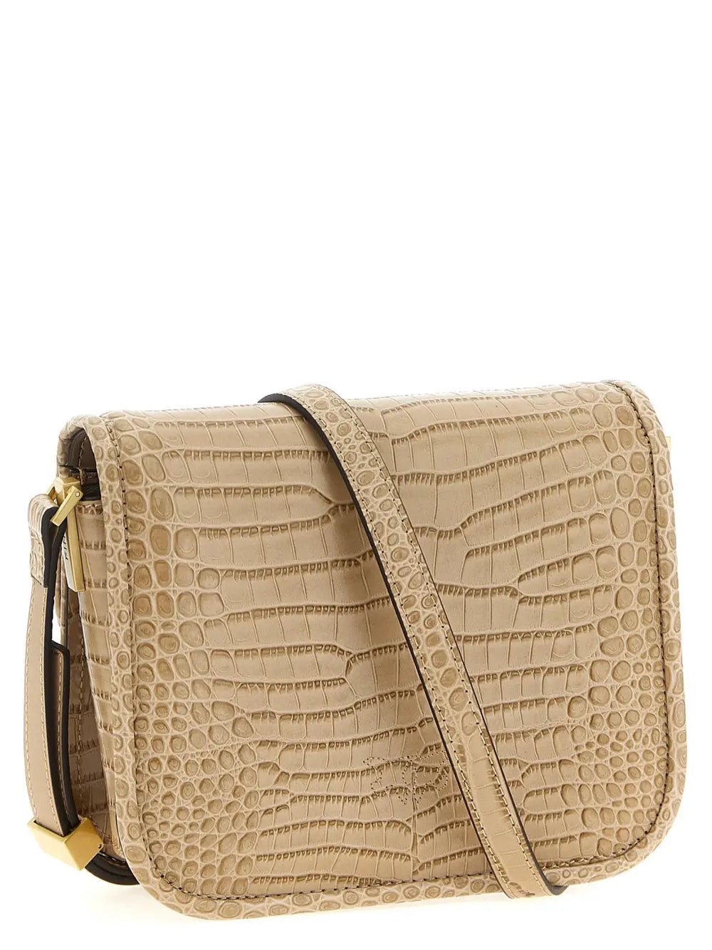 Pinko Beige Goatskin Shoulder Bag