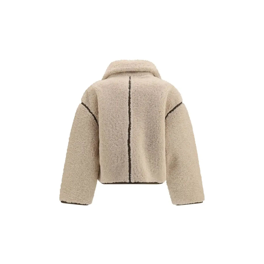 Pinko Beige Polyester Full-length Jacket