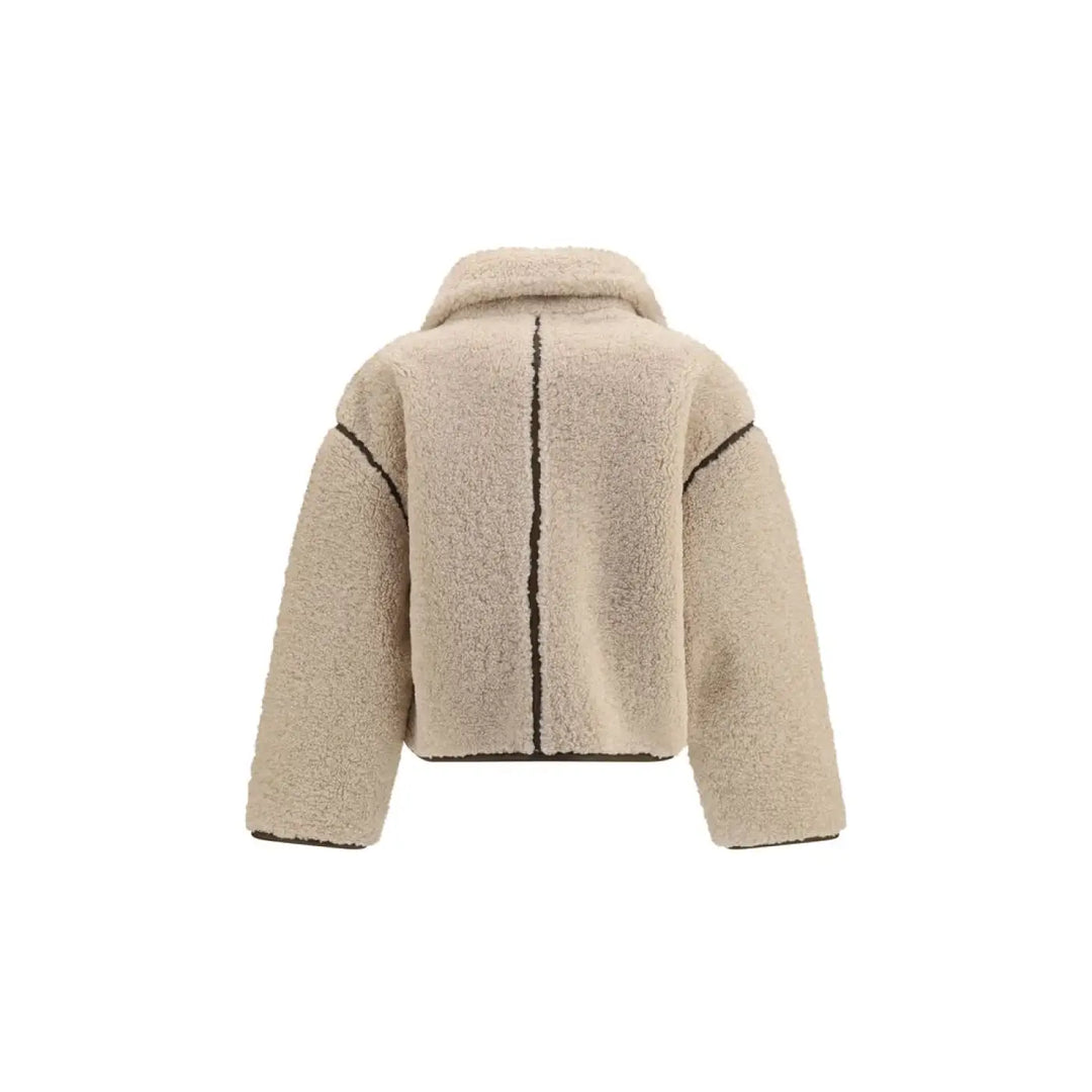 Pinko Beige Polyester Full-length Jacket