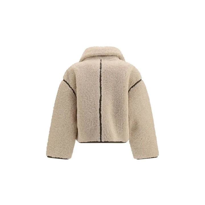 Pinko Beige Polyester Full-length Jacket