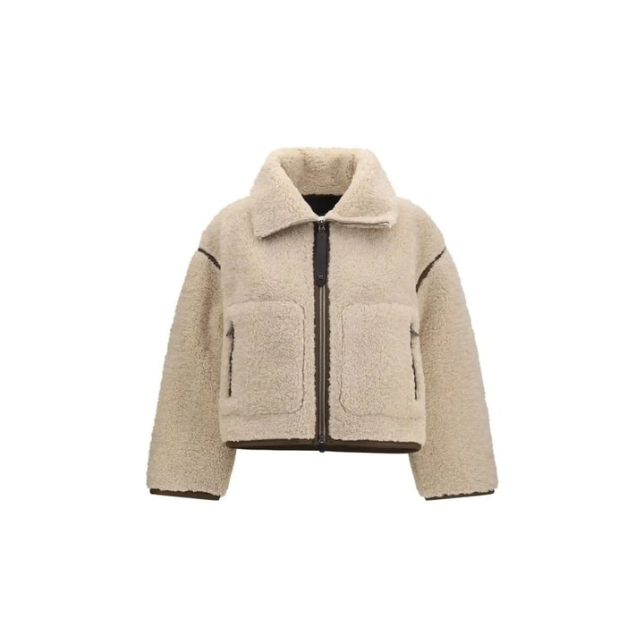 Pinko Beige Polyester Full-length Jacket