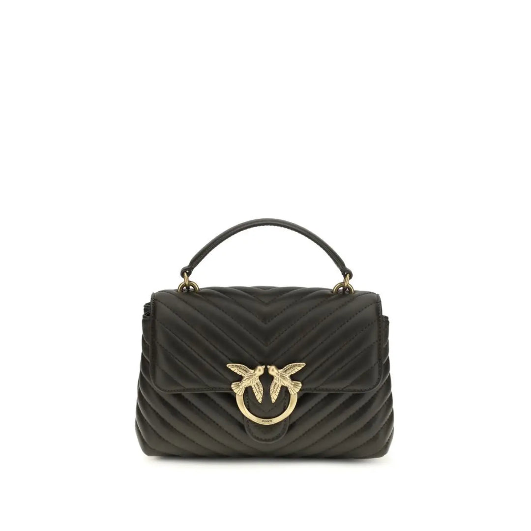 PINKO Bicolor Calf Leather Bos Taurus Handbag