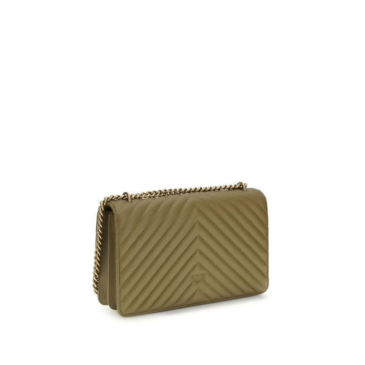 PINKO Bicolor Calf Leather Bos Taurus Shoulder Bag