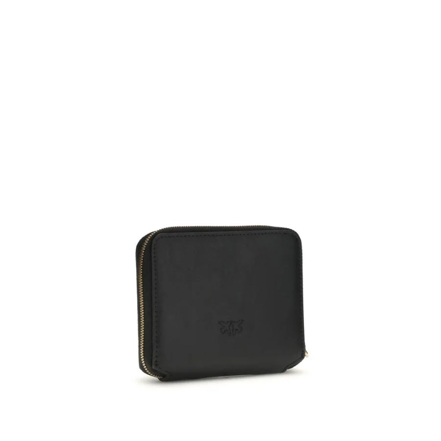 PINKO Black Calf Leather Bos Taurus Wallet