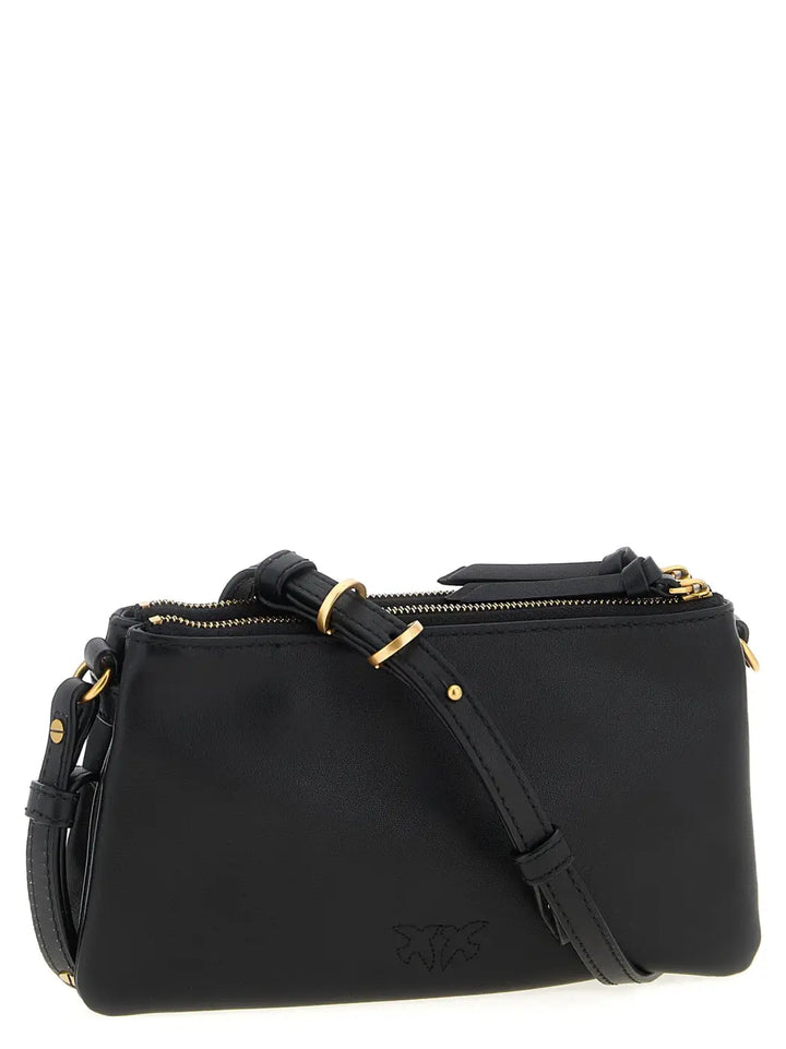 Pinko Black Calfskin Crossbody Bag