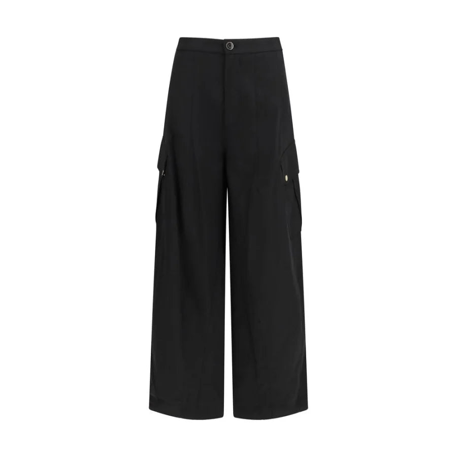 PINKO Black Cotton Cargo Pants