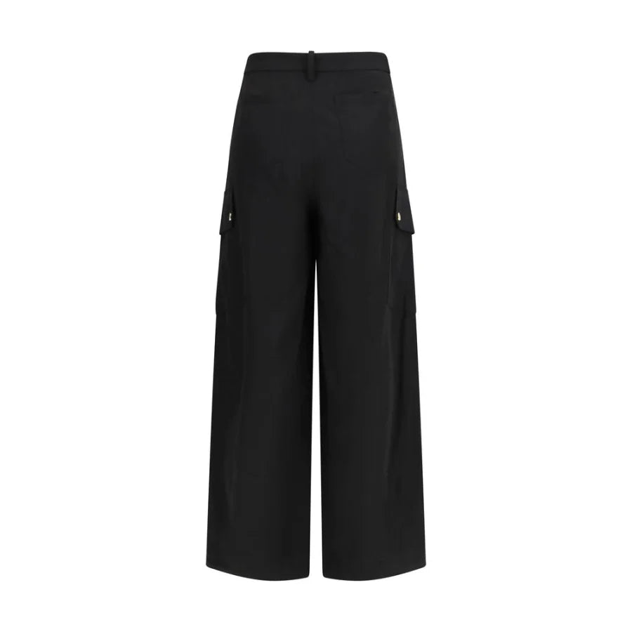 PINKO Black Cotton Cargo Pants