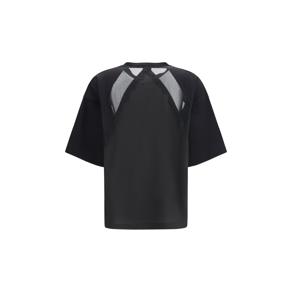 PINKO - Black Cotton T-Shirt