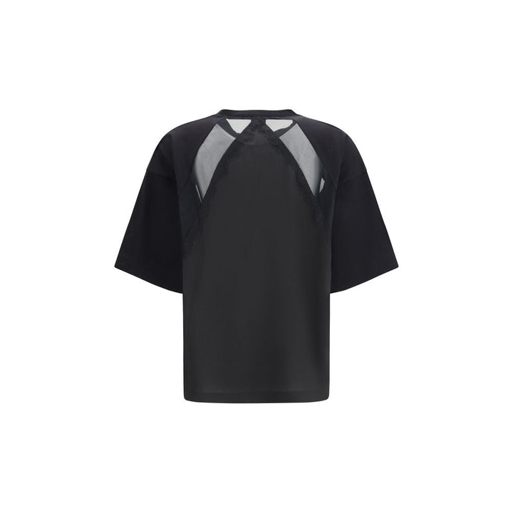 PINKO - Black Cotton T-Shirt