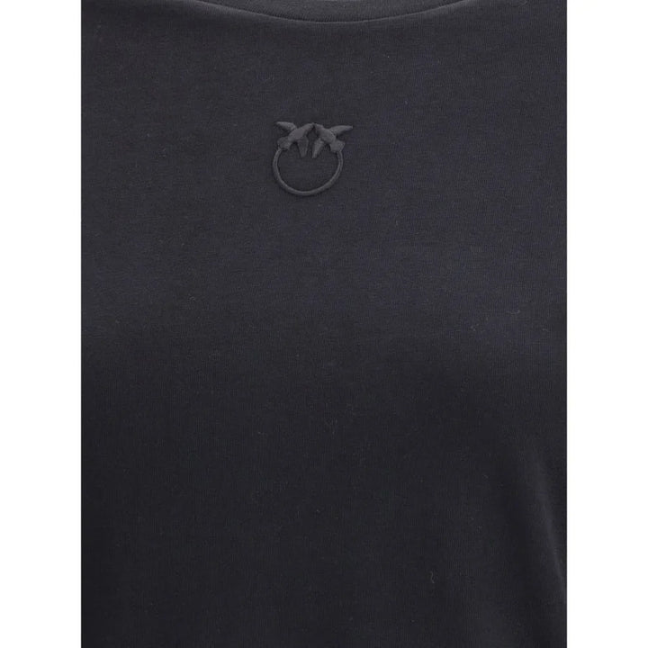 PINKO Black Cotton T-Shirt