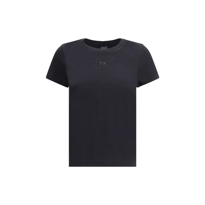 PINKO Black Cotton T-Shirt