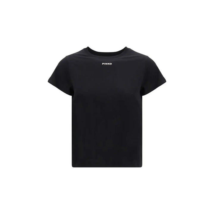 PINKO Black Cotton T-Shirt