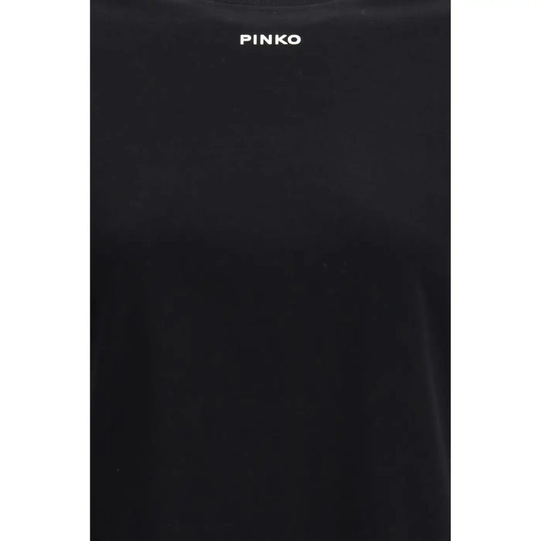PINKO Black Cotton T-Shirt