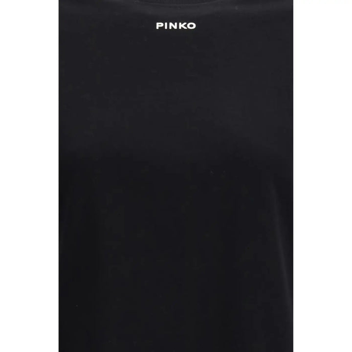 PINKO Black Cotton T-Shirt