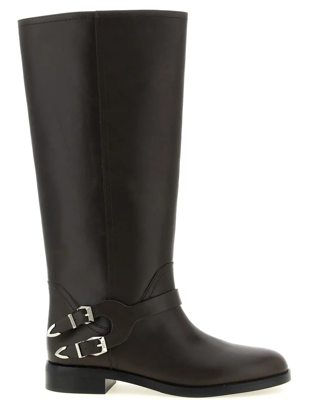 Pinko Black Cowhide Over the Knee