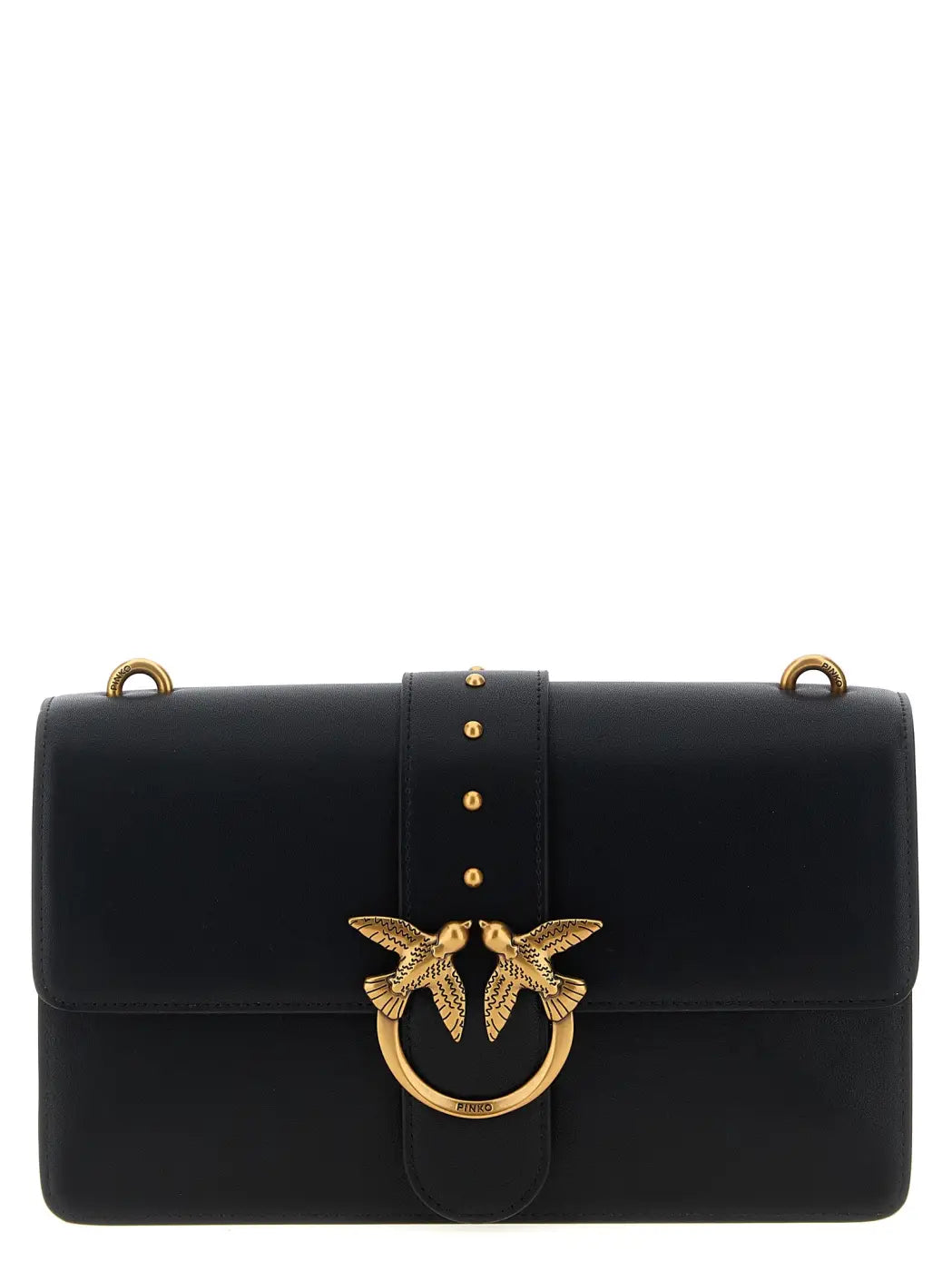 Women’s Pinko Black Goatskin Crossbody Bag