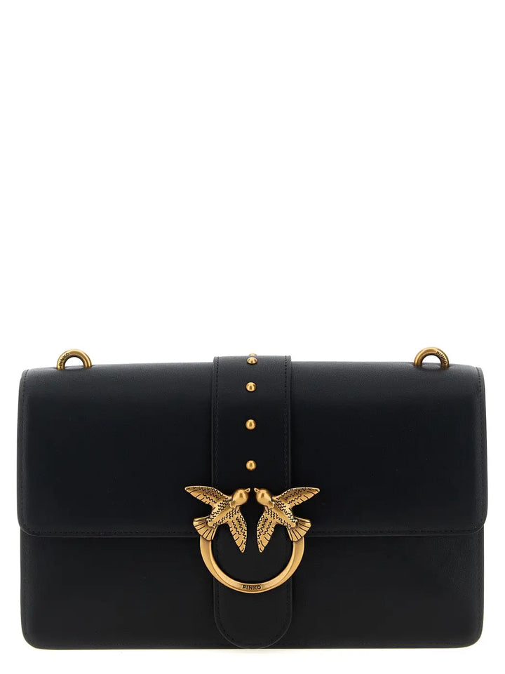 Women’s Pinko Black Goatskin Crossbody Bag