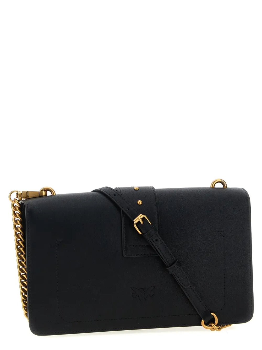 Women’s Pinko Black Goatskin Crossbody Bag