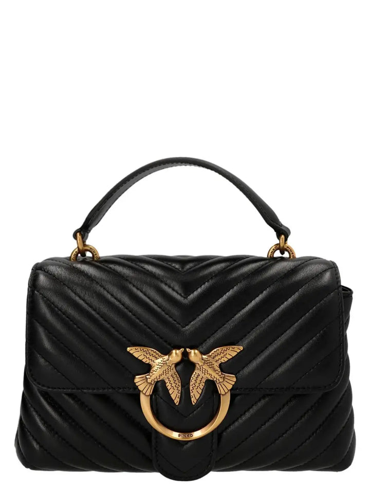 Pinko Black Lambskin Handbag
